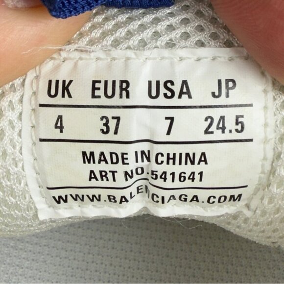 Balenciaga Triple S White Purple Women Sz 7 US/4 UK/37 EU 541641 Style Authentic - Picture 3 of 16